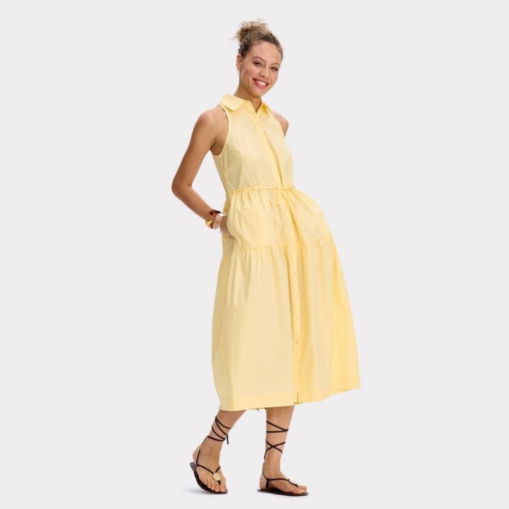 Women's Poplin Maxi Shirtdress - Universal Thread Yellow M